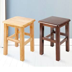实木方凳家用简约现代中式凳45cm客厅餐桌学生北欧木头凳子可移动