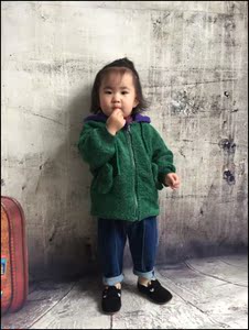 迪迪爱果果冬季男女小童韩版休闲加厚毛绒外套32007特价