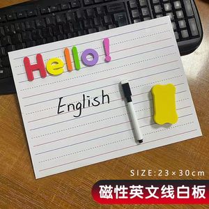 英语线条书写底板磁性写字板英文字母磁力贴外贸亚马逊供应