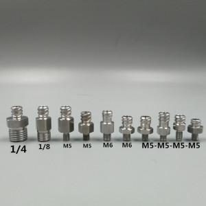 不锈钢鲁尔接头点胶机灌胶配件针筒点胶阀接头M5-6 1-2分1/4 1/8