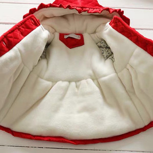 女宝宝冬季加绒棉衣2023新款女童网红金丝绒棉服婴儿加厚棉袄外套