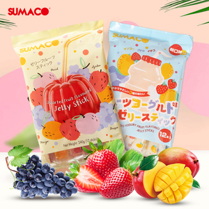 马来西亚进口零食SUMACO/素玛哥综合果味乳酸菌条形可吸果冻240g