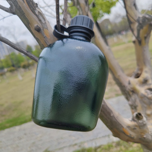78军版户外运动战术水壶tritan夏令营便携式露营水杯透明杯子扁壶