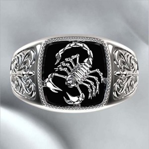 一航饰品个性欧美风霸气蝎子戒指男款创意指环H882