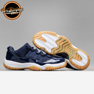 北卡大学 Jordan 11 Low Navy Gum AJ11海军蓝 生胶底 528895-405