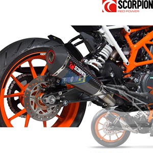 英蝎Scorpion 适用KTM Duke/RC390 改装碳纤维钛合金尾段排气管