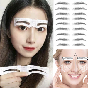 6D仿真画眉神器一次性韩式3D懒人防水眉毛遮盖贴纸修眉定型纹眉贴