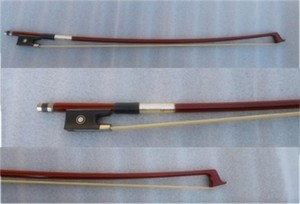高档小提琴八角弓杆（双丝或银丝八角弓） 进口巴西木 演奏用