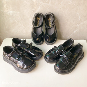 4931外贸出口女童单鞋黑色皮鞋学生鞋跳舞鞋表演鞋软底防滑软面舒