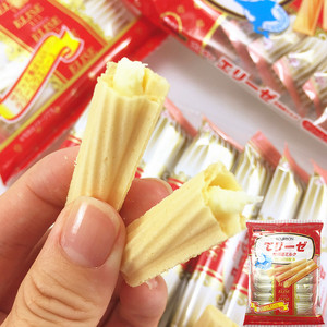 日本进口零食品波路梦北海道牛奶味奶油夹心卷奶油威化饼干卷推荐