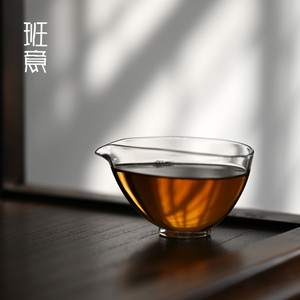 国内良品日式手工玻璃公杯透明简约耐热玻璃公道杯分茶器匀杯茶具