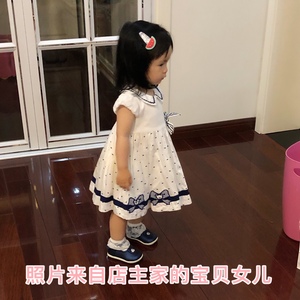 1-4岁 韩国PAWINPAW BABY 女婴孩儿宝宝小童 夏 短袖娃娃领连衣裙