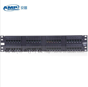 六类48口网络配线架康普1933797-2机柜2U工程过测试AMP安普配线架