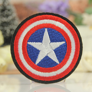 复仇者联盟2动漫美国队长五星盾牌盾徽背胶贴布贴花臂章徽章补丁