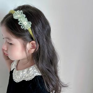 韩版新款儿童发箍复古森系毛线花朵女童头箍宝宝不勒头收刘海发卡