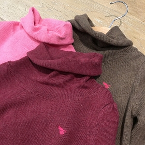 特价不退换2-9岁女童纯棉线针织堆堆领套头毛衣