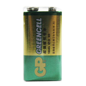 GP超霸9V电池1604G碳性电池6F22高能无汞9伏方块方形层叠电池