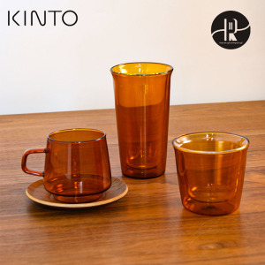 日本KINTO SEPIA新款琥珀色耐热玻璃手冲意式咖啡杯茶杯水杯 现货