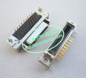 镀金国产3M伺服驱动器插座10236-52A2PL 36芯90度弯 SCSI-36P插座