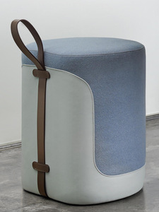 简约现代沙发凳圆换鞋凳家用门口创意皮凳布艺脚凳北欧客厅小墩子