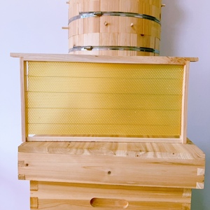 蜂具带框巢础巢框一体中蜂使用10框安装好了巢础标准巢框适用