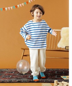 日本潮牌 beams系列儿童纯棉条纹长袖造型T恤男女童外贸童装