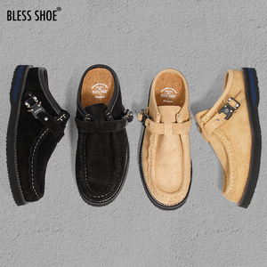 BLESS SHOE FOR STEPPY别注款WALLABEE Mules 春夏袋鼠拖鞋包头拖