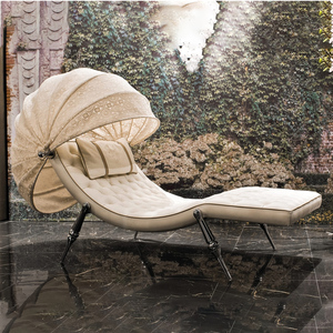 意大利设计师单人沙发椅可躺卧室意式轻奢高端真皮贵妃椅单个家用