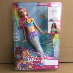 芭比美人鱼娃娃感温变色可入水发光娃娃公主育婴师礼物玩具HDJ36