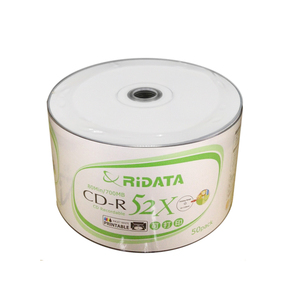 铼德 RiDATA 空白CD光盘 52X CD-R 可打印刻录盘 50片装