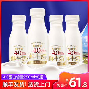 每日鲜语鲜牛奶4.0乳蛋白巴氏杀菌乳低温顺丰配送早餐鲜奶250ml瓶