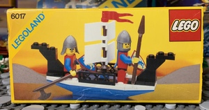 古董乐高lego6017国王船桨手 中古城堡系列 1987年乐高积木