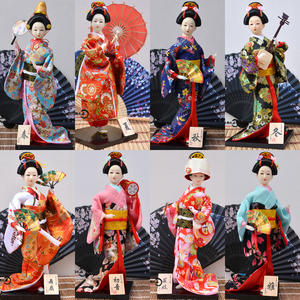 日本艺妓人偶娃娃人形娟人和服娃娃日式家居手工艺品酒店摆件礼品