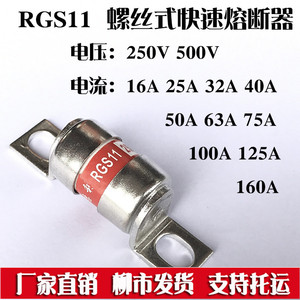 RGS11 250/500V 螺栓连接式熔断体 32A40A50A63A 陶瓷保险丝管