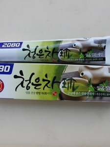韩国原装爱敬2080青龈茶牙膏解决去渍清新口气清洁口腔 90克