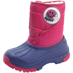 俄罗斯冬季女宝宝雪地靴1-2岁儿童羊毛短靴 带闪灯 轻便防水靴子