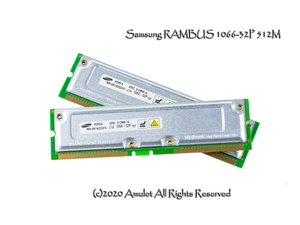 Samsung/三星 MR16R162GDF0-CT9，RAMBUS 1066-32P 512M*2=1G