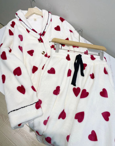 1.1号新款 女式保暖珊瑚绒上衣裤子睡衣套装家居服套装 ~加厚款
