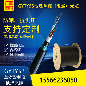 GYTY53-16B1.3室外单铠双护套地埋光缆 16芯防鼠防潮单模光纤