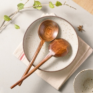 日本进口MUJIE高档汤勺家用盛汤实木拉面勺泡面勺大号调羹吃面勺