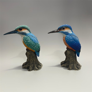 鸟类翠鸟树脂雕像摆件个性模玩手办模型工艺品家居装饰品原创专用