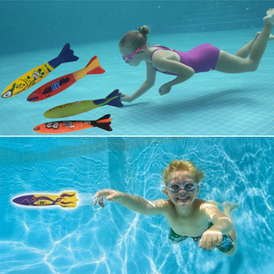 夏季儿童互动游泳馆潜水闭气训练教具小孩戏水池投掷水下鱼雷玩具