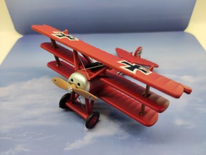 1/72 德国FOKKER DR.1福克红男爵王排三翼战斗机合金飞机金属模型