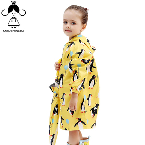 INs韩国版原单时尚男女儿童雨衣雨披卡通动物防水幼儿园宝宝雨衣