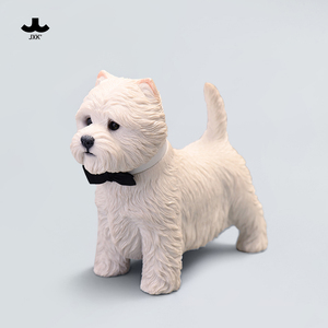 JXK 1/6西高地白梗犬仿真模型 可爱动物宠物狗周边摆件潮流玩具