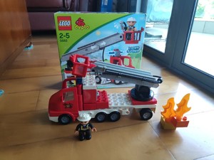 乐高 正品 LEGO duplo 得宝系列  5682 发声光消防车 云梯车 积木