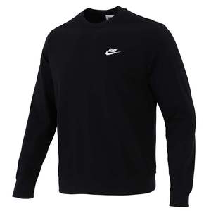 Nike耐克卫衣男女装新款运动黑色小标宽松圆领套头衫潮BV2667-010