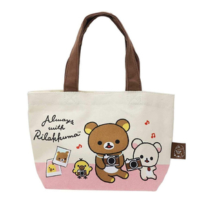 特价日本正版轻松熊便当包环保帆布手提包可爱女野餐包rilakkuma