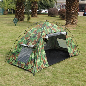 户外野营露营手搭1单人迷彩防蚊虫防雨加厚超轻室内挂杆双层帐篷
