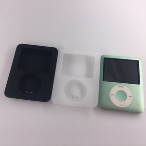 适用苹果APPLE iPod nano 3(A1236)硅胶套 MP3外壳保护软套 黑白